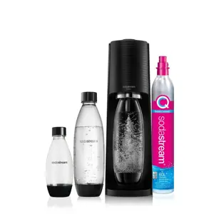SodaStream Terra Nero Value Pack Metal, Plastic, Polyethylene terephthalate (PET) Black