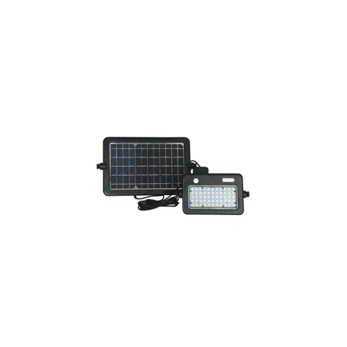 Solarni LED projektor V-TAC VT-788-10 (10W, USB, IP65, 4000K, 1100lm, crna)