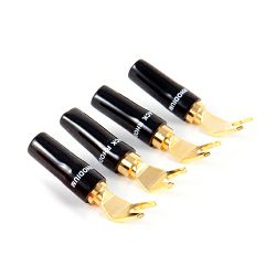 Spade konektor BLACK RHODIUM crni (1 komad)