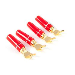 Spade konektor BLACK RHODIUM crveni (1 komad)