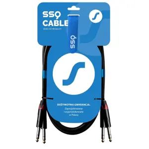 SSQ JSJS1 SS-1456 Cable 2x Jack Stereo - 2x Jack Stereo 1 m Black