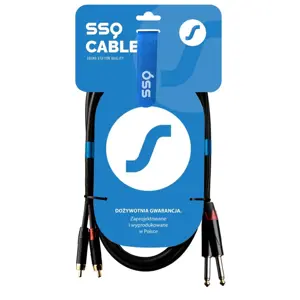 SSQ RCAJM3 SS-1429 Cable 2x RCA - 2x Jack Mono 6,3 mm 3 m Black