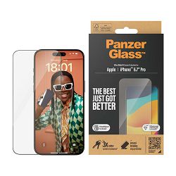 Staklo zaštitno PANZERGLASS za iPHONE 15 Pro Max, Ultra-Wide Fit