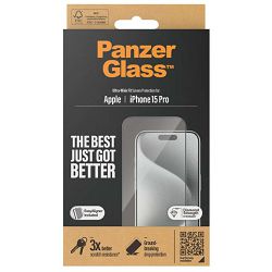 Staklo zaštitno PANZERGLASS za iPhone 15 Pro, Ultra-Wide Fit