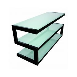 Stalak za HI-FI komponente NORSTONE ESSE AV crni/frosted 1100 mm