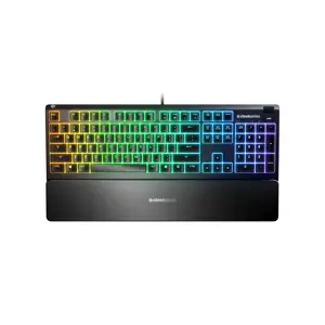 SteelSeries Apex 3 Gaming Keyboard, US Layout, Wired, Black SteelSeries Apex 3  Gaming keyboard, IP32 water resistant for protection against spills, Customizable 10-zone RGB illumination reacts to gam