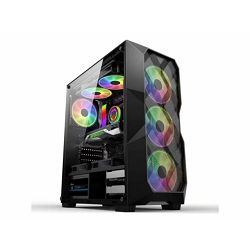 Računalo NEON Gamer Battleship 124F1 (Intel Core i5-12400F, 8GB RAM, 500GB SSD, AMD Radeon RX 6600, FreeDOS) crno