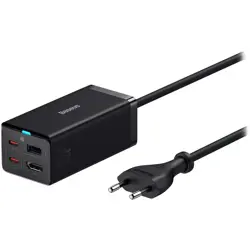 Strujni punjač BASEUS GAN5 Pro, 67W Quick Charge, 2xUSB-C, USB-A, HDMI, crni