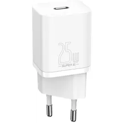 Strujni punjač BASEUS Super Si, 25W Fast Charging, USB-C, bijeli