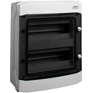 Surface-mounted installation enclosure, plastic, surface-mounted, IP65, 2 rows, 12 modules, 1500V DC