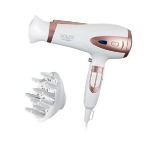 Sušilo za kosu ADLER AD2248 (2400 W, ionizator, difuzor, bijelo)