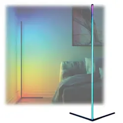 Svjetiljka podna kutna KSIX SmartLED, 140cm, 12W, 450 lumena, daljinski, WI-FI