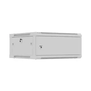 SZAFA INSTALACYJNA RACK WISZĄCA 19" 4U 600X600 SZARA DRZWI METALOWE LANBERG (FLAT PACK)