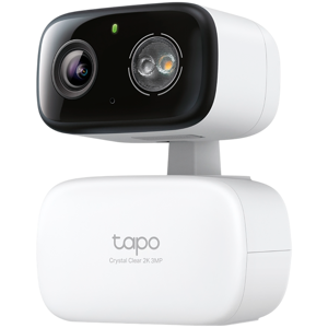 Tapo Indoor/Outdoor Home Security Wi-Fi Camera, Max. Resolution: 2304x1296px, microSD Card Slot (Up to 512 GB), Live View, Vivid Colors, Sound and Light Alarm, Local and Cloud Storage