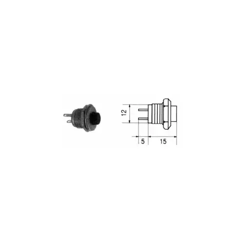 Taster veliki CRNI, 14,2 mm