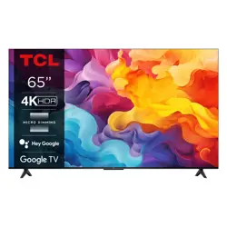 TV TCL LED 65V6B Google TV (165 cm, 4K Ultra HD, PPI 2400, HDR10, Smart TV, DVB-T2/C/S2)