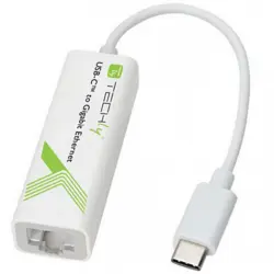 Techly Converter Cable Adapter USB 3.1 Type CM to Gigabit Ethernet IADAP USB31-ETGIGA