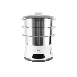 Tefal Convenient Series Deluxe VC502D steam cooker 3 basket(s) Countertop 900 W Stainless steel, White