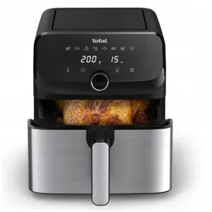 Tefal Easy Fry Mega EY855D10 fryer Single 7.5 L Stand-alone 2020 W Hot air fryer Black, Stainless steel