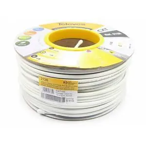 TELEVES COAXIAL CABLE CXT 1.02 CU 79% PVC ref. 2128 - roll 100m (internal)