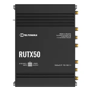 Teltonika RUTX50 wireless router Gigabit Ethernet Dual-band (2.4 GHz / 5 GHz) 5G Black