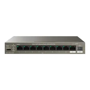 Tenda TEG1110PF-8-120W network switch Unmanaged Gigabit Ethernet (10/100/1000) Power over Ethernet (PoE) Black