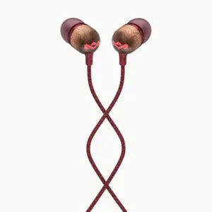 The House Of Marley Smile Jamaica Headset Wired In-ear Calls/Music Red, Wood