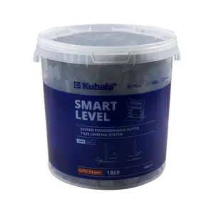 Tile leveling clips 1.5mm, 800 pcs + bucket