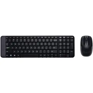 Tipkovnica + miš LOGITECH MK220 (bežični set, membranska, crna)