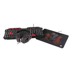 Tipkovnica+ miš+ slušalice+ podloga DELTACO GAM-023UK (gaming set, membranska, RGB osvjetljenje crna)
