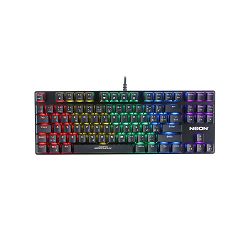Tipkovnica NEON MORPHEUS, gaming, žična, backlight, rainbow, metal