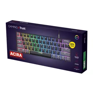 Tipkovnica TRUST GXT 867 Acira Gaming USB QWERTY US English crna