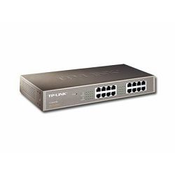 TP-Link 16-Port Gigabit Desktop/Rackmount Switch, 16 10/100/1000M RJ45 ports, 1U 13-inch rack-mountable steel case, energy-efficient technology, supports MAC address self-learning, Auto MDI/MDIX and A