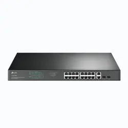Mrežni prekidač TP-LINK 18-Port Gigabit Rackmount Switch with 16 PoE+ (18-portni, Gigabit, Rackmount, sa 16 PoE+)