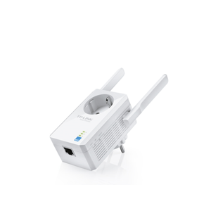 TP-Link bežični pojačivač dometa (Universal Range Extender) 300Mbps, (2.4GHz), 802.11b/g/n, 1×RJ45 10/100, 2×vanjske antene fiksne, range extender tipka, dodatna utičnica