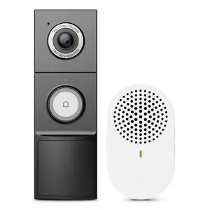 TP-Link Tapo Smart bežično zvono za vrata s video kamerom 2K 5MP 2560×1920px, 180° dijagonalno, 3DNR, WDR, dvosmjerni audio, 16x zoom, detekcija pokreta, FC night vision, glasovna kontrola, IP66