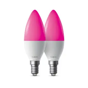TP-Link Tapo Smart Wi-Fi višebojna žarulja E14, 8.6W, 470lm, 2500K - 6500K, glasovna kontrola (Amazon Alexa & Google Assistant)