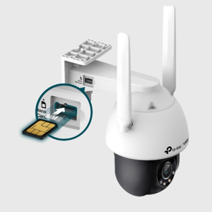 TP-Link VIGI 4MP Outdoor Full-Color 4G Pan/Tilt kamera, Max res. 2560x1440, 4MP, H.265+, 24h Full-Color, 2-way audio, IP66