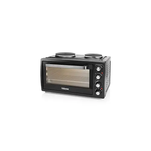 Električna mini pećnica TRISTAR OV-1443 (Crna, 38 L, stolni model, 3100 W, integrirani tajmer)