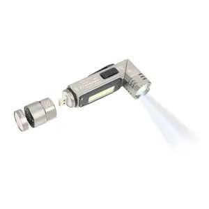 TROIKA ECO KNICKLICHT PRO Grey Magnetic mount flashlight COB LED