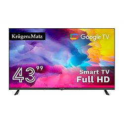 TV KRUGER&MATZ D-LED KM0243FHD-SA Google TV (109 cm, Full HD, HDR, Smart TV, DVB-T/T2/C/S/S2, H.265 HEVC)