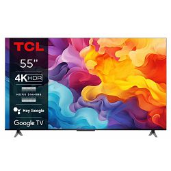 TV TCL LED 55V6B Google TV (140 cm, 4K Ultra HD, PPI 2400, HDR10, Smart TV, DVB-T2/C/S2)