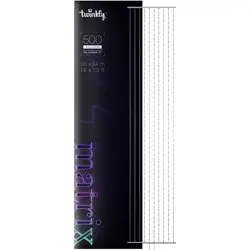 Twinkly Matrix - 500 RGB LED Pearl-shaped lights, clear wire, 1.7x7.8ft F-plug type