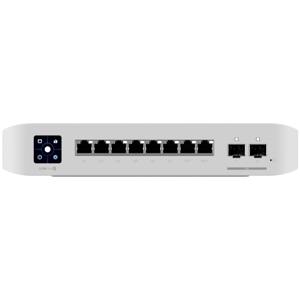 Ubiquiti USW-Pro-8-PoE-EU An 8-port, Layer 3 switch with PoE+ and PoE++ output. Can power devices with up to 120W, with a power consumption of 30W (Excluding PoE output)