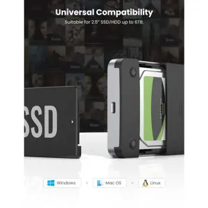 Ugreen 2.5&#39;&#39; SATA drive case silver - box