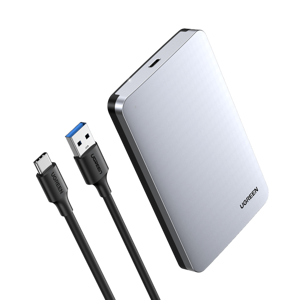 Ugreen 2.5&#39;&#39; SATA drive case silver + USB-C-USB-A cable - box