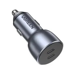 UGREEN auto punjač, 36W, USB-C PD+USB-C PD, sivi