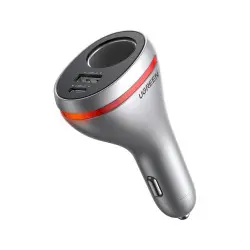 UGREEN auto punjač 84W, USB-C, USB-A, PD, QC 4.0, srebrni