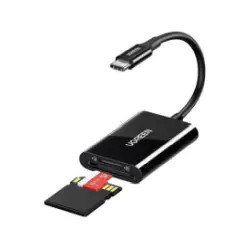 UGREEN čitač memorijskih kartica, TF/SD/MicroSD kartice, USB-C, 15cm, crni