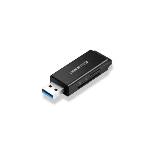 UGREEN čitač memorijskih kartica , USB 3.0, TF/mciroSD/SD kartice, crni